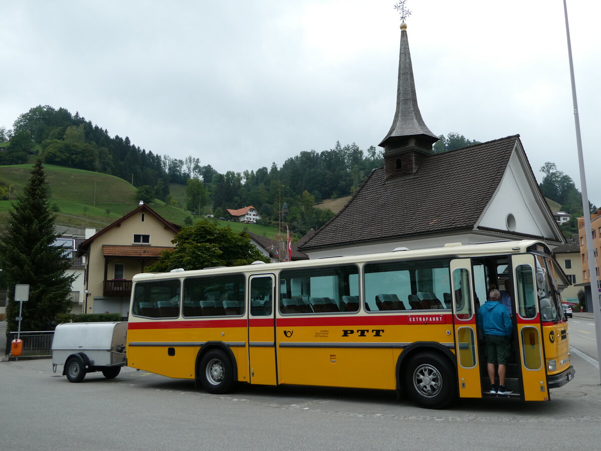 (239'756) - Schmid, Th�rishaus - BE 26'206 - Saurer/T�scher (ex P 24'244) am 28. August 2022 in Wolhusen, Markt
