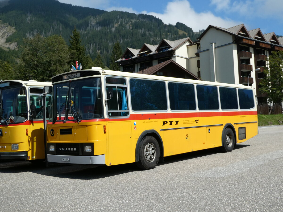 (239'849) - Roth, Z�rich - SH 36'376 - Saurer/T�scher (ex Looser, Elm; ex Mattli, Wassen) am 28. August 2022 in S�renberg, Platz