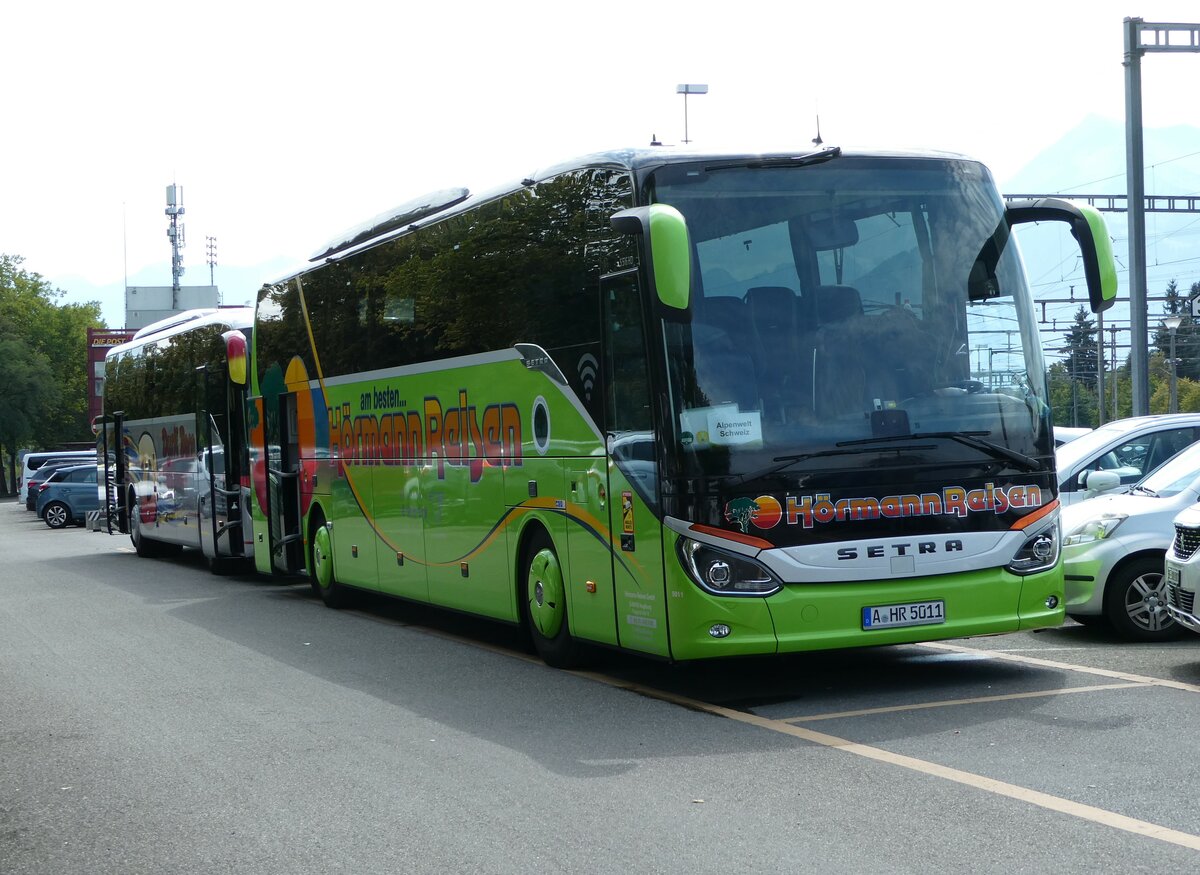 (239'900) - Aus Deutschland: H�rmann, Augsburg - Nr. 5011/A-HR 5011 - Setra am 30. August 2022 in Thun, CarTerminal