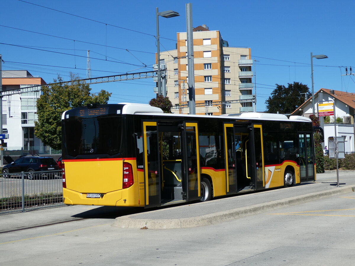 (240'004) - Wieland, Murten - Nr. 118/FR 300'595 - Mercedes am 11. September 2022 beim Bahnhof D�dingen