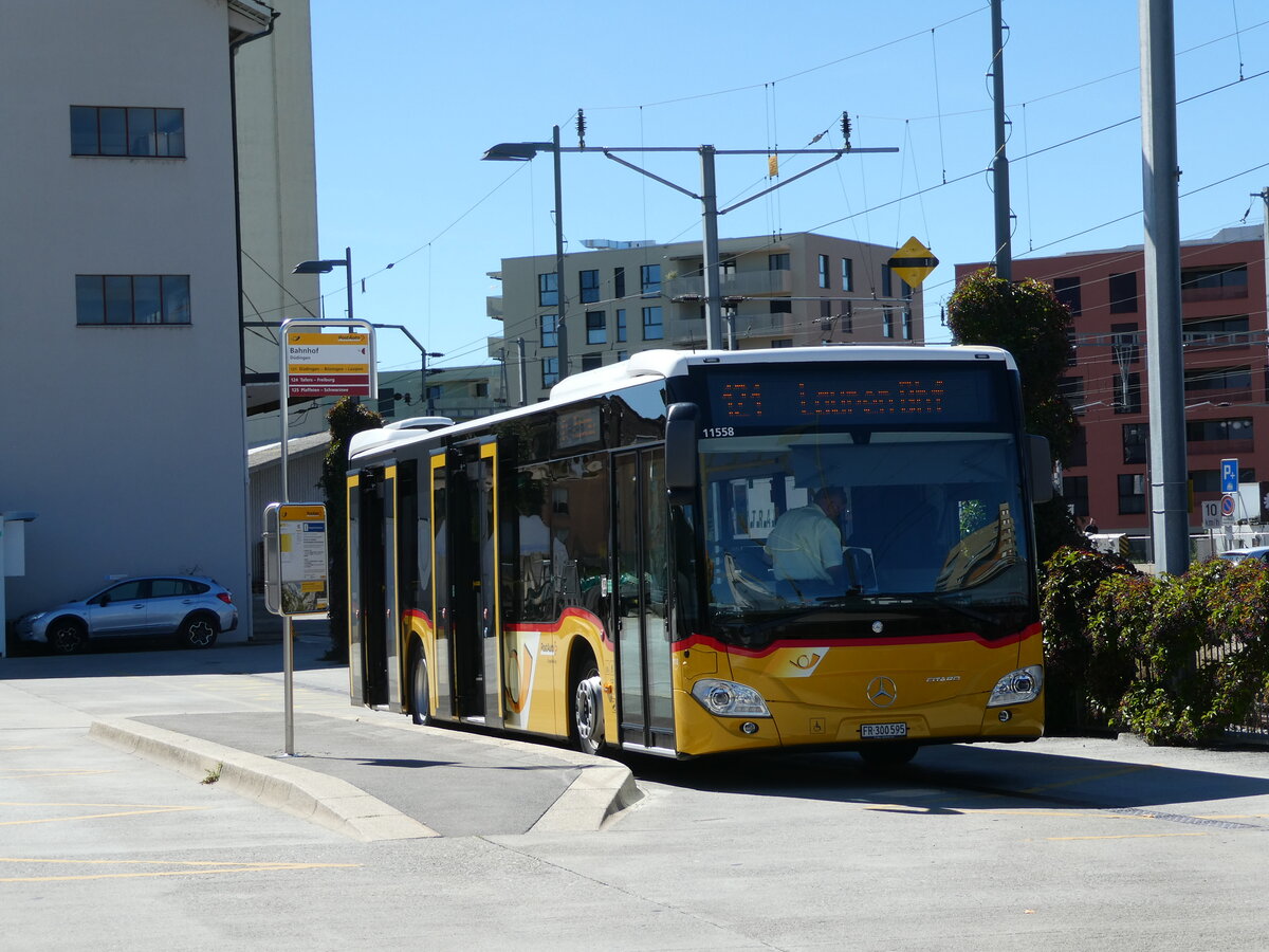 (240'005) - Wieland, Murten - Nr. 118/FR 300'595 - Mercedes am 11. September 2022 beim Bahnhof D�dingen