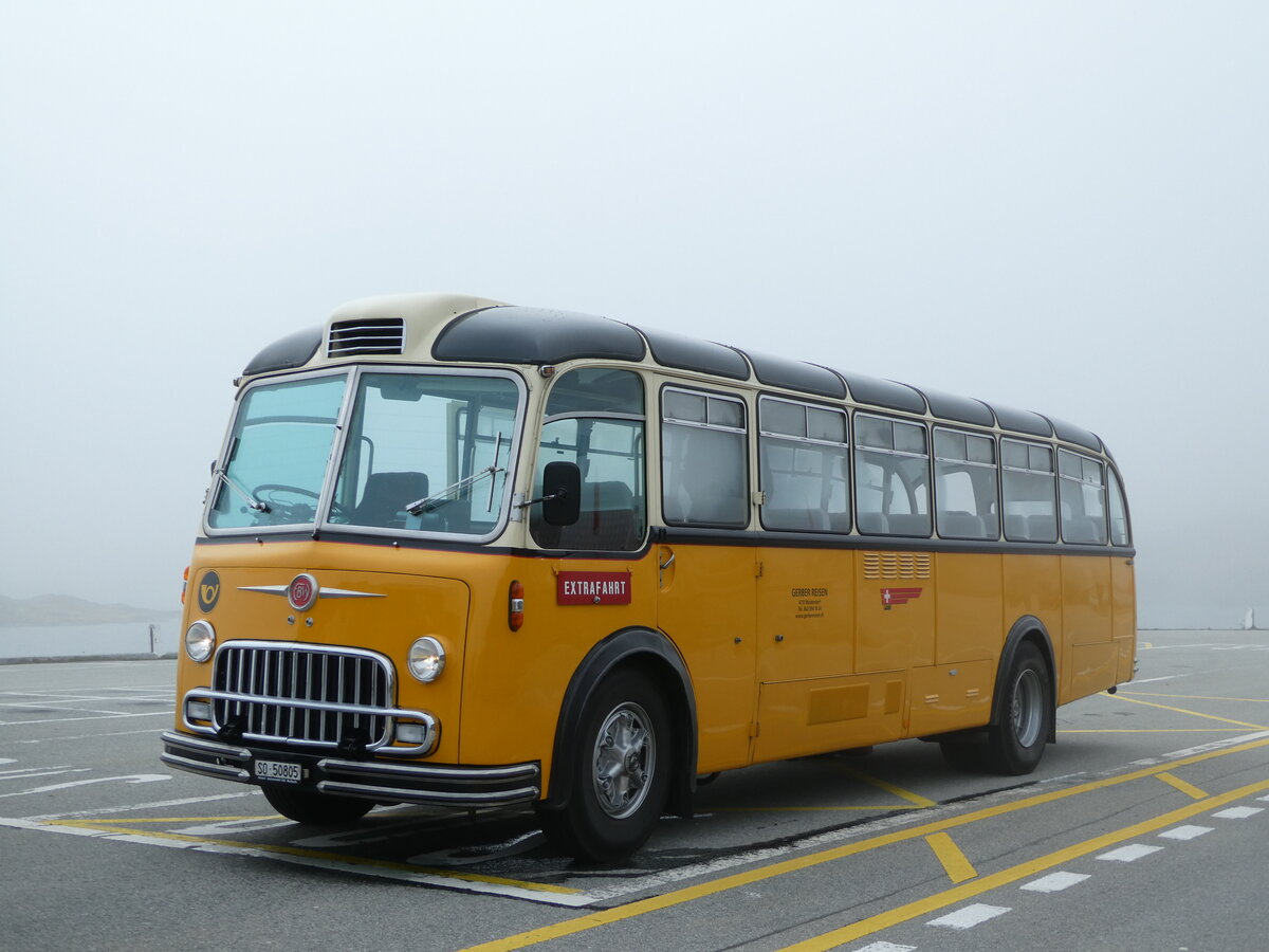 (240'270) - Gerber, Matzendorf - SO 50'805 - FBW/R&J (ex Kontiki, Wettingen; ex P 24'001; ex P 21'501) am 25. September 2022 in Grimsel, Passh�he
