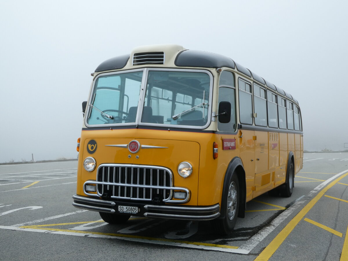 (240'271) - Gerber, Matzendorf - SO 50'805 - FBW/R&J (ex Kontiki, Wettingen; ex P 24'001; ex P 21'501) am 25. September 2022 in Grimsel, Passh�he