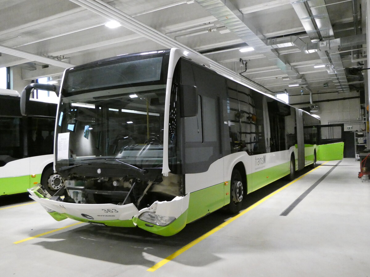 (240'375) - transN, La Chaux-de-Fonds - Nr. 363/NE 145'363 - Mercedes am 1. Oktober 2022 in La Chaux-de-Fonds, D�p�t