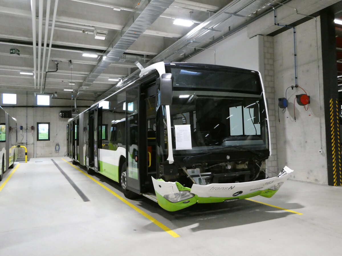 (240'377) - transN, La Chaux-de-Fonds - Nr. 363/NE 145'363 - Mercedes am 1. Oktober 2022 in La Chaux-de-Fonds, D�p�t