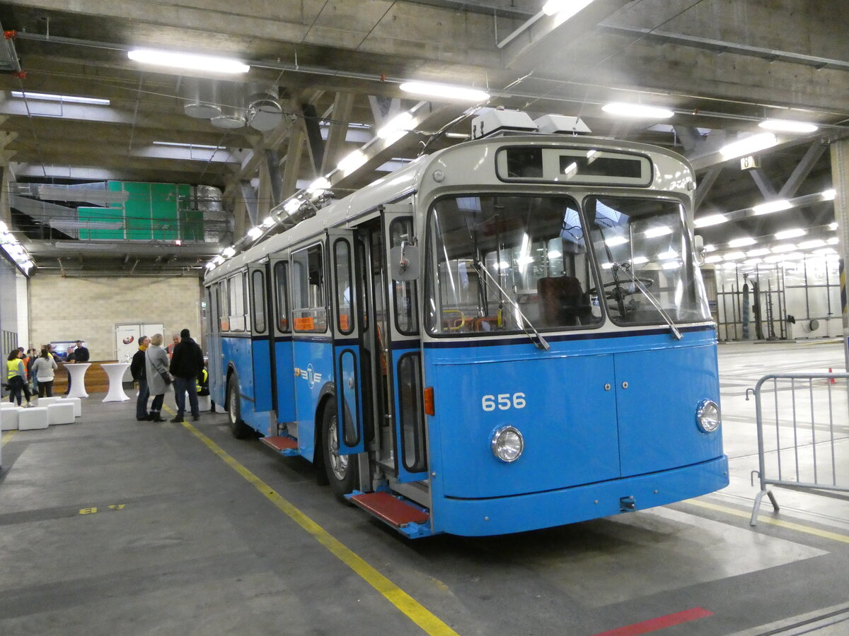 (240'432) - TL Lausanne - Nr. 656 - FBW/Eggli Trolleybus am 1. Oktober 2022 in Lausanne, D�p�t Borde