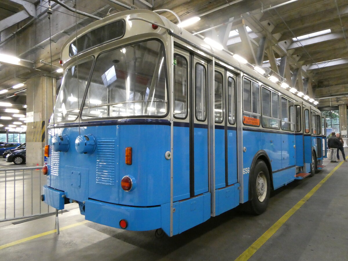 (240'444) - TL Lausanne - Nr. 656 - FBW/Eggli Trolleybus am 1. Oktober 2022 in Lausanne, D�p�t Borde