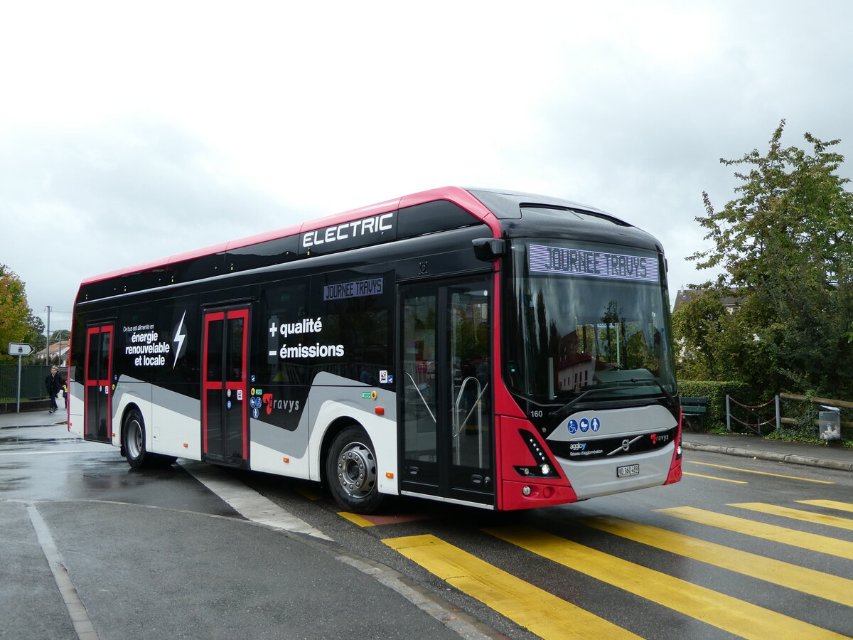 (240'525) - TRAVYS Yverdon - Nr. 160/VD 360'489 - Volvo am 2. Oktober 2022 in Yverdon, D�p�t SBB