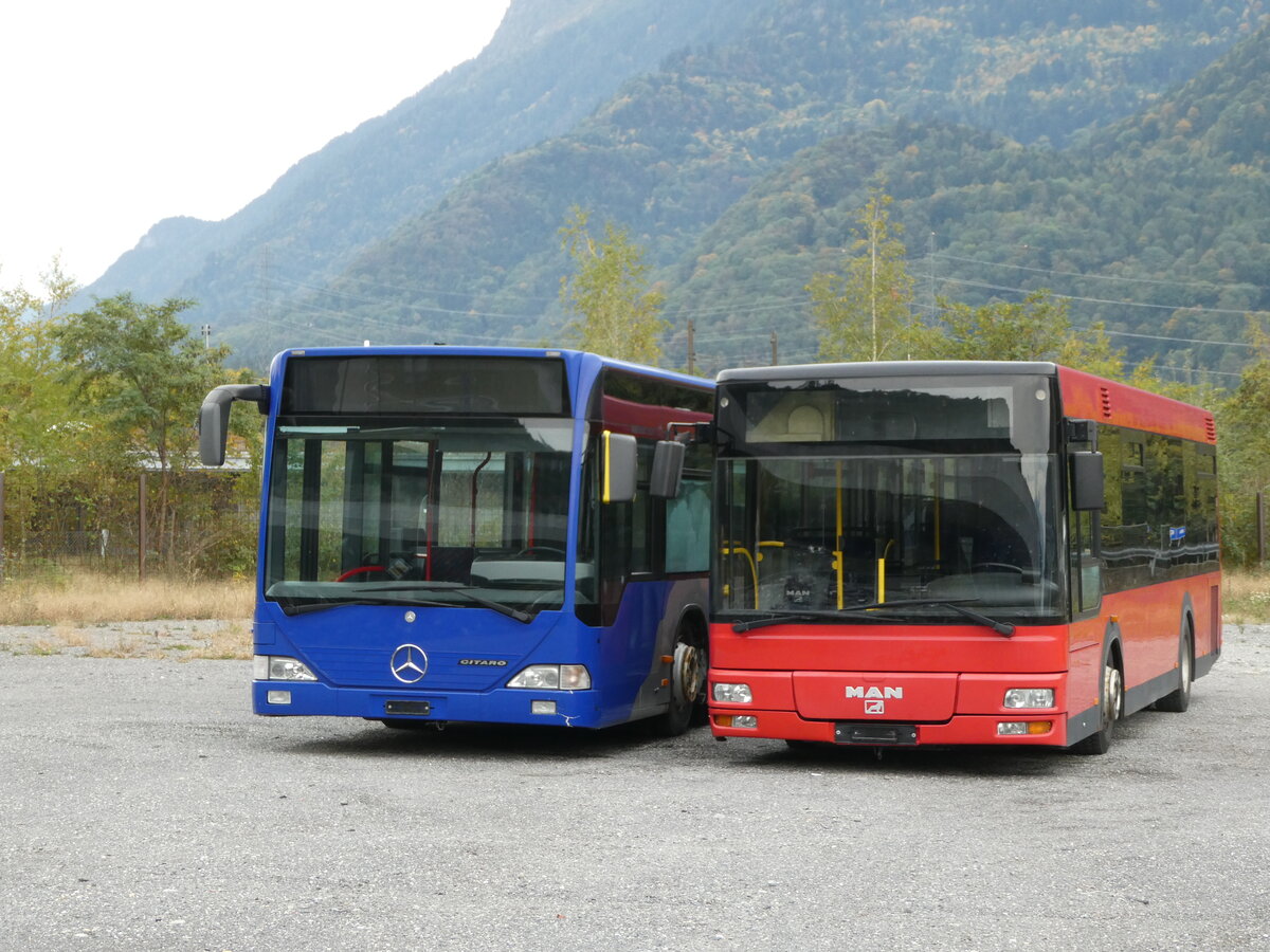 (240'644) - Lathion, Sion - Nr. 19 - MAN/G�ppel (ex AFA Adelboden Nr. 55) am 8. Oktober 2022 bei St-Maurice