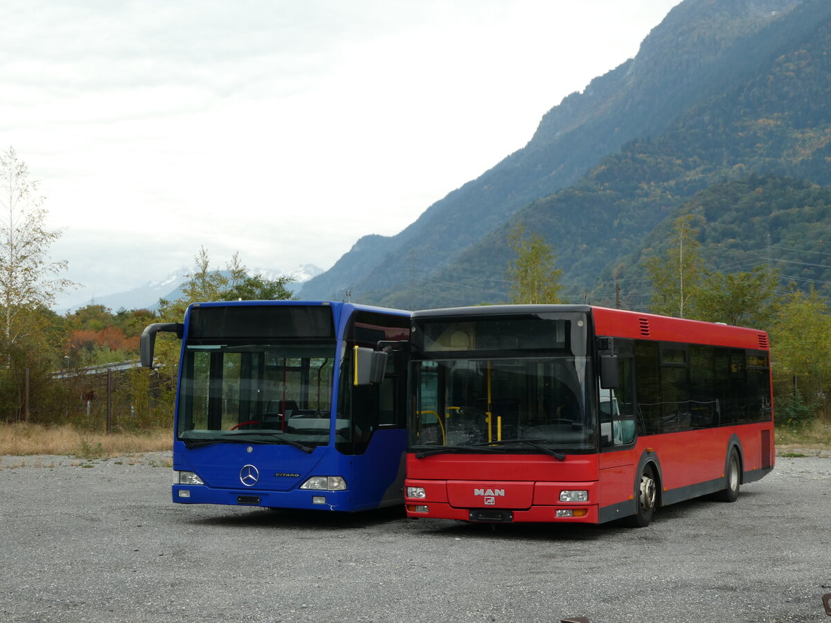 (240'645) - Lathion, Sion - Nr. 19 - MAN/G�ppel (ex AFA Adelboden Nr. 55) am 8. Oktober 2022 bei St-Maurice