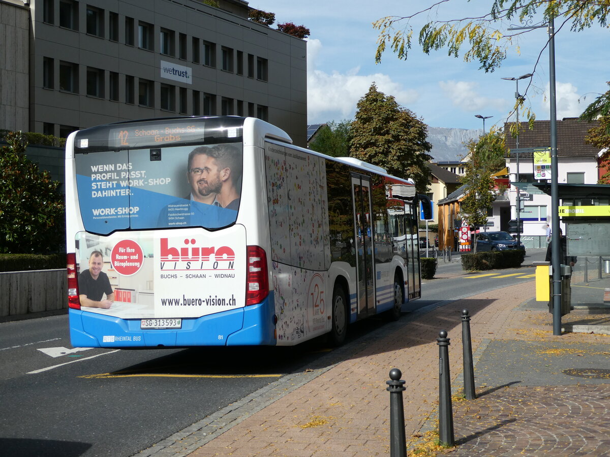 (240'949) - Aus der Schweiz: RTB Altst�tten - Nr. 81/SG 313'593 - Mercedes am 11. Oktober 2022 in Vaduz, St�dtle