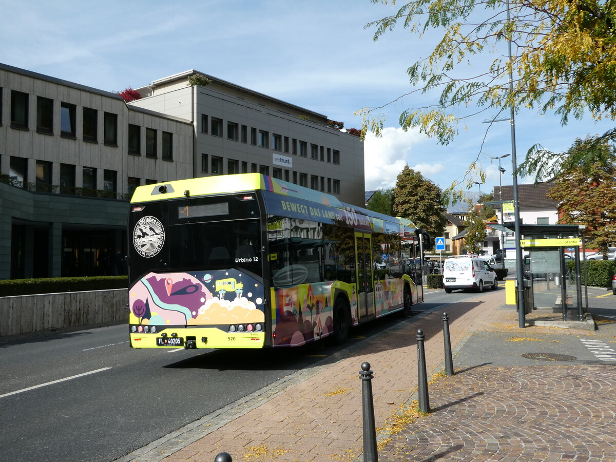 (240'957) - BOS PS Anstalt, Vaduz - Nr. 520/FL 40'205 - Solaris am 11. Oktober 2022 in Vaduz, St�dtle