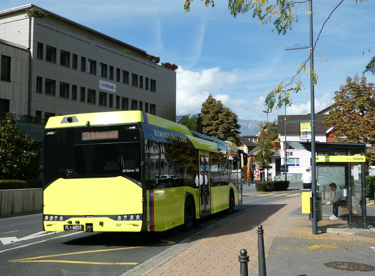 (240'960) - BOS PS Anstalt, Vaduz - Nr. 527/VL 40'212 - Solaris am 11. Oktober 2022 in Vaduz, St�dtle