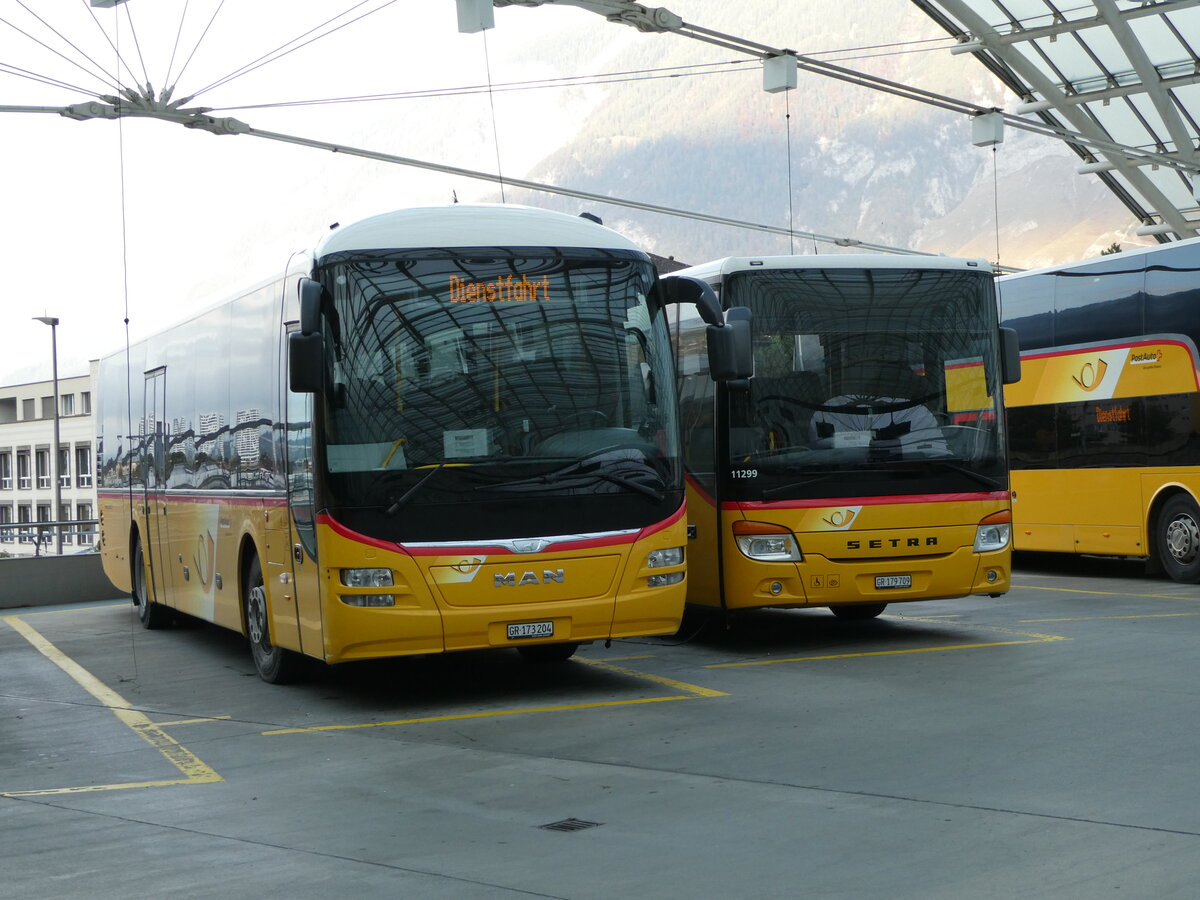 (241'063) - PostAuto Graub�nden - GR 173'204 - MAN am 12. Oktober 2022 in Chur, Postautostation