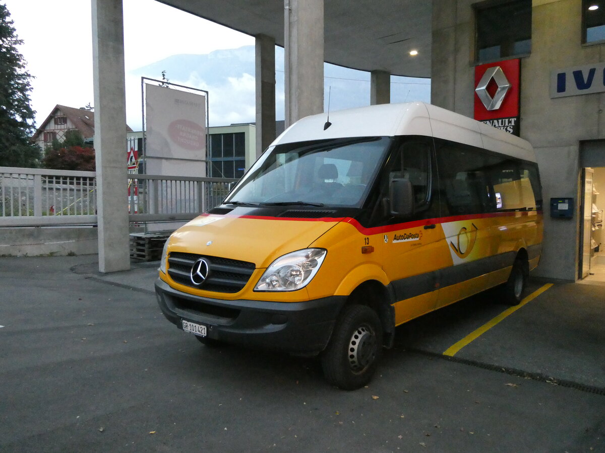 (241'175) - PostAuto Graub�nden - Nr. 13/GR 101'421 - Mercedes (ex Nr. 5) am 12. Oktober 2022 in Chur, Garage