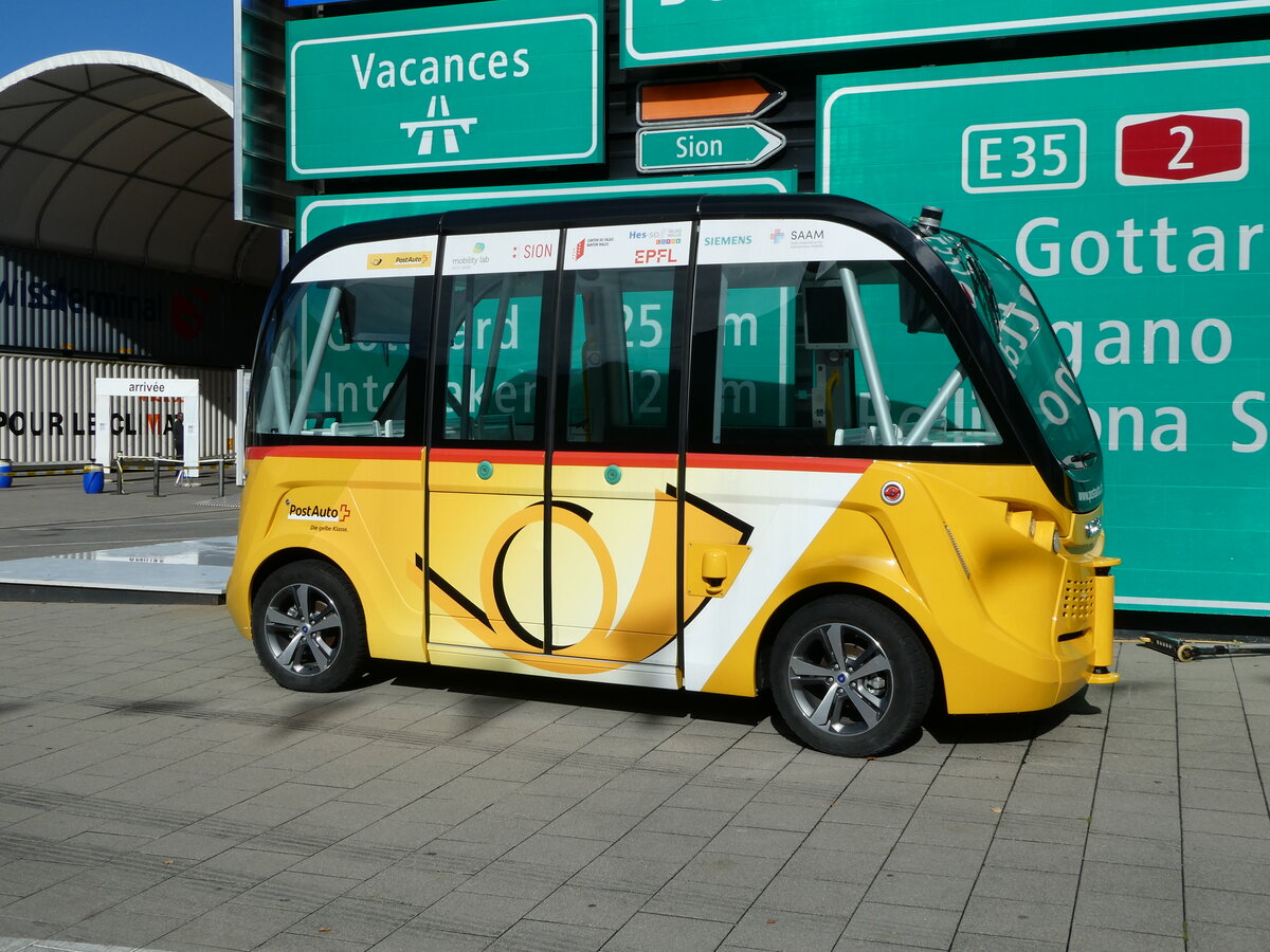 (241'723) - PostAuto Wallis - (VS 454'600) - Navya am 22. Oktober 2022 in Luzern, Verkehrshaus