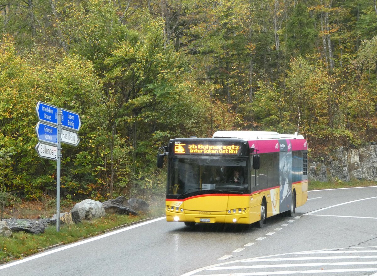 (241'835) - PostAuto Bern - BE 610'537 - Solaris am 24. Oktober 2022 in Br�nigen, Gnoll