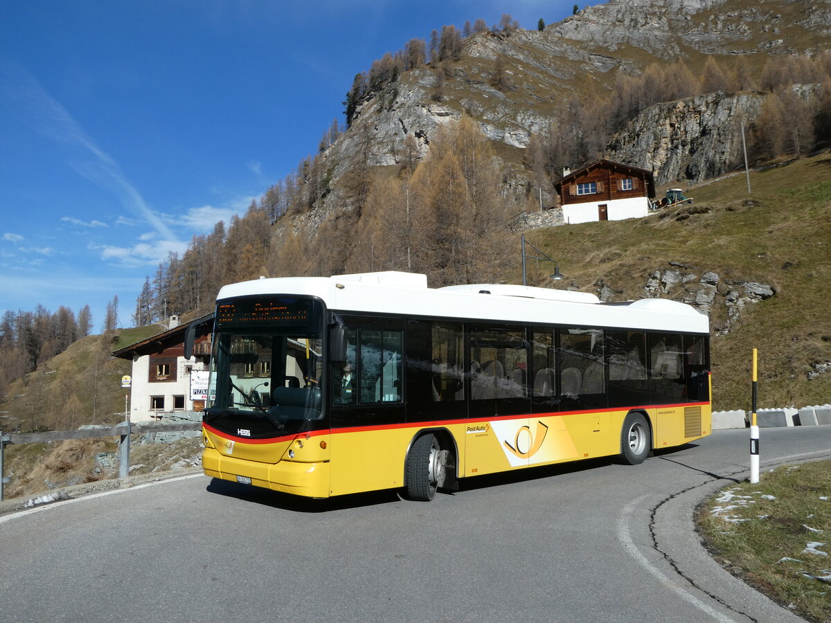 (242'275) - Gaudenz, Andeer - GR 163'715 - Scania/Hess (ex Stutz, Jonen; ex PostAuto Bern; ex AVG Meiringen Nr. 67; ex AVG Meiringen Nr. 76; ex Steiner, Messen) am 8. November 2022 in Cr�t