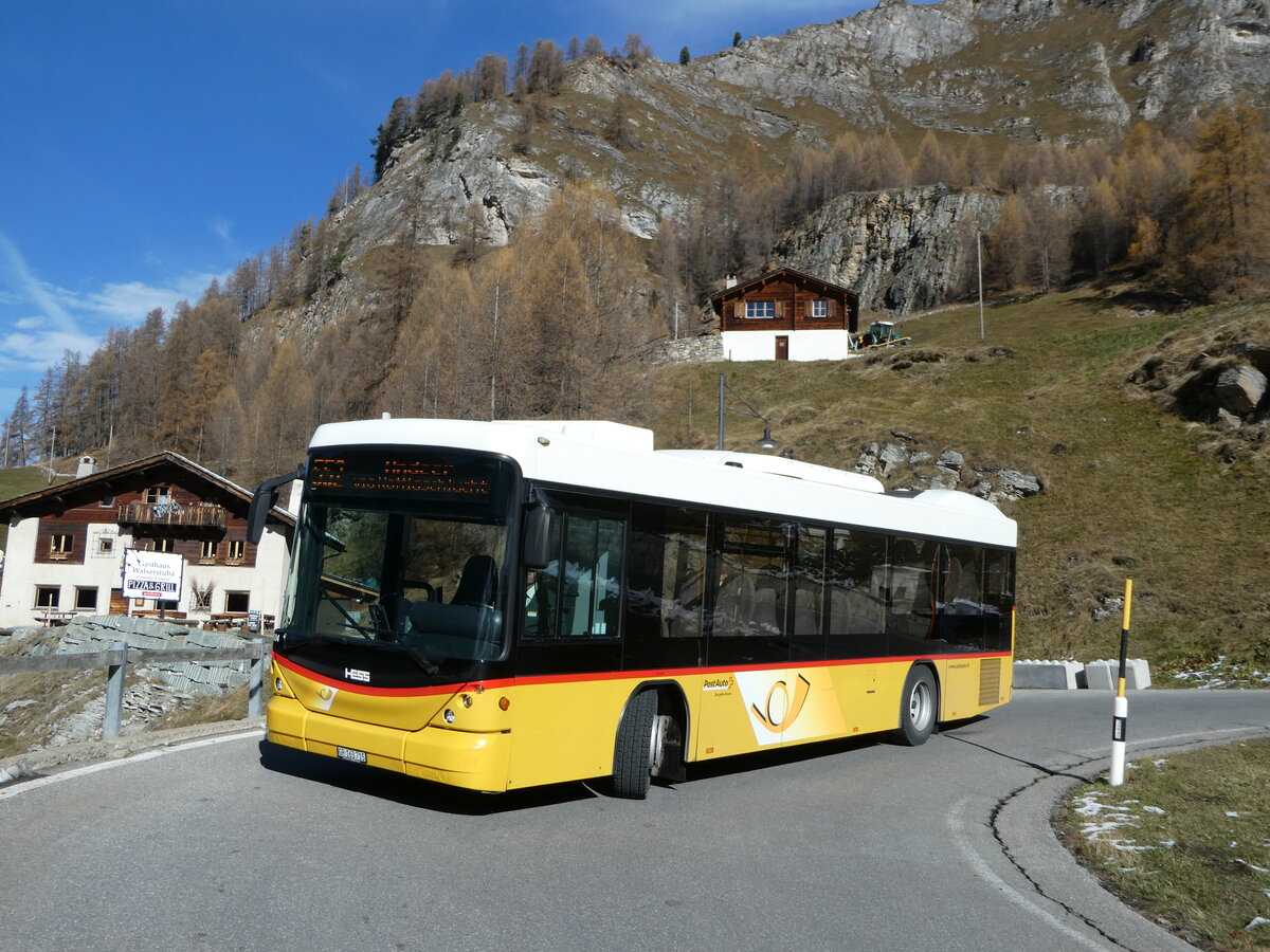 (242'276) - Gaudenz, Andeer - GR 163'715 - Scania/Hess (ex Stutz, Jonen; ex PostAuto Bern; ex AVG Meiringen Nr. 67; ex AVG Meiringen Nr. 76; ex Steiner, Messen) am 8. November 2022 in Cr�t