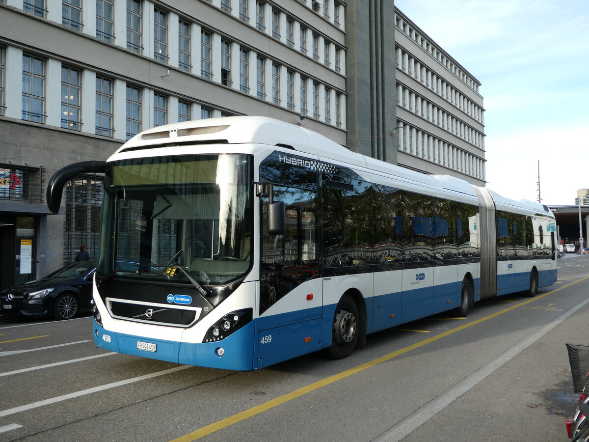 (242'310) - VBZ Z�rich - Nr. 459/ZH 941'459 - Volvo am 8. November 2022 in Z�rich, Sihlpost