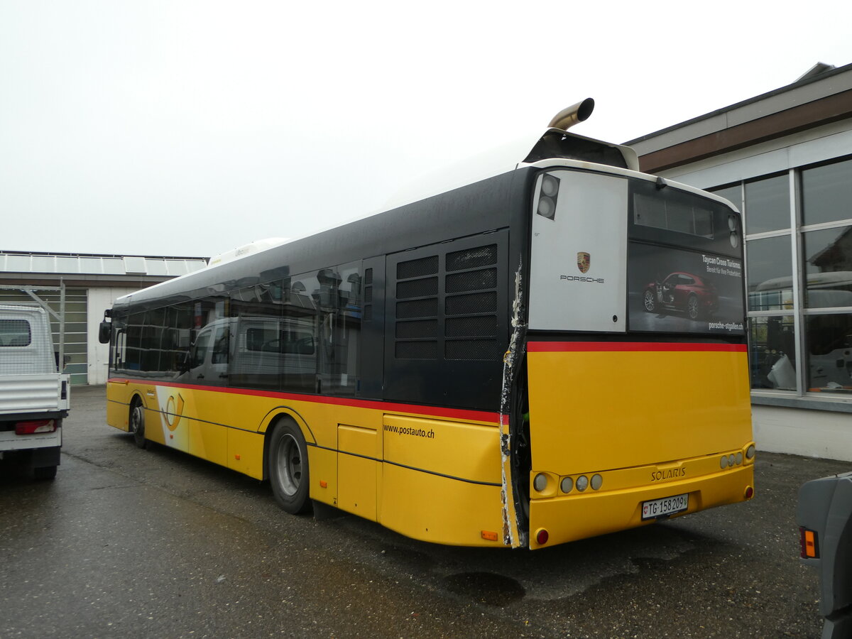 (242'610) - PostAuto Ostschweiz - TG 158'209 - Solaris (ex Schmidt, Oberb�ren; ex CarPostal Ouest) am 13. November 2022 in Wil, Larag