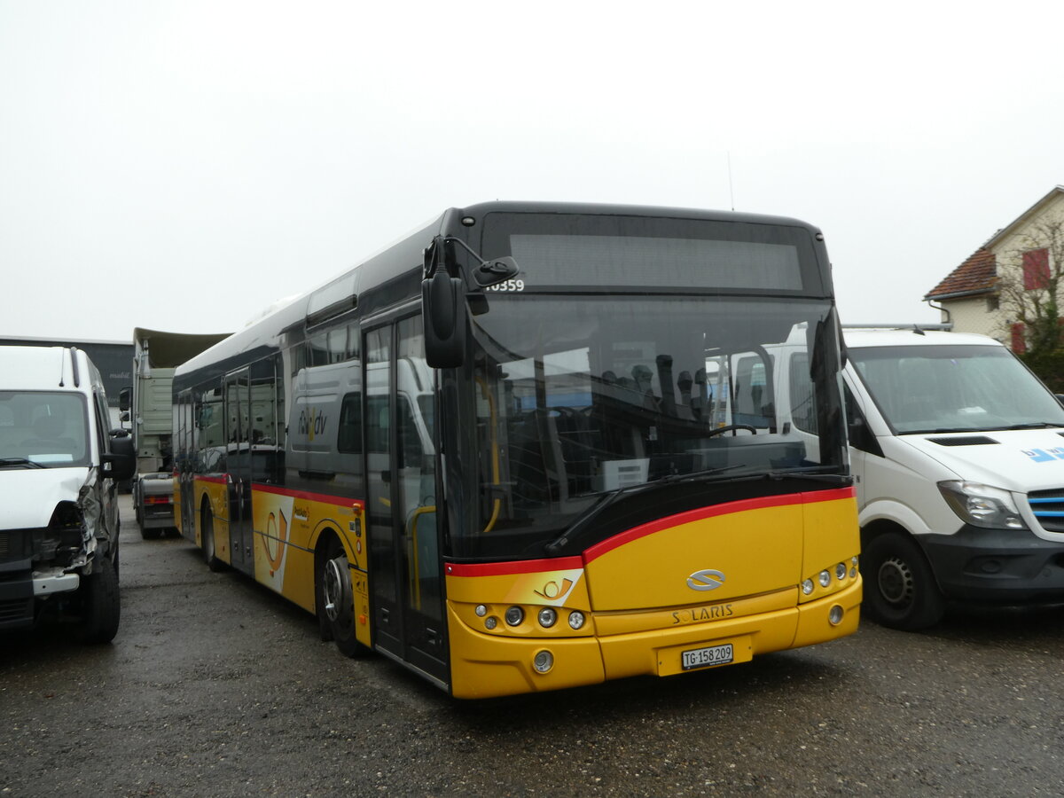 (242'612) - PostAuto Ostschweiz - TG 158'209 - Solaris (ex Schmidt, Oberb�ren; ex CarPostal Ouest) am 13. November 2022 in Wil, Larag