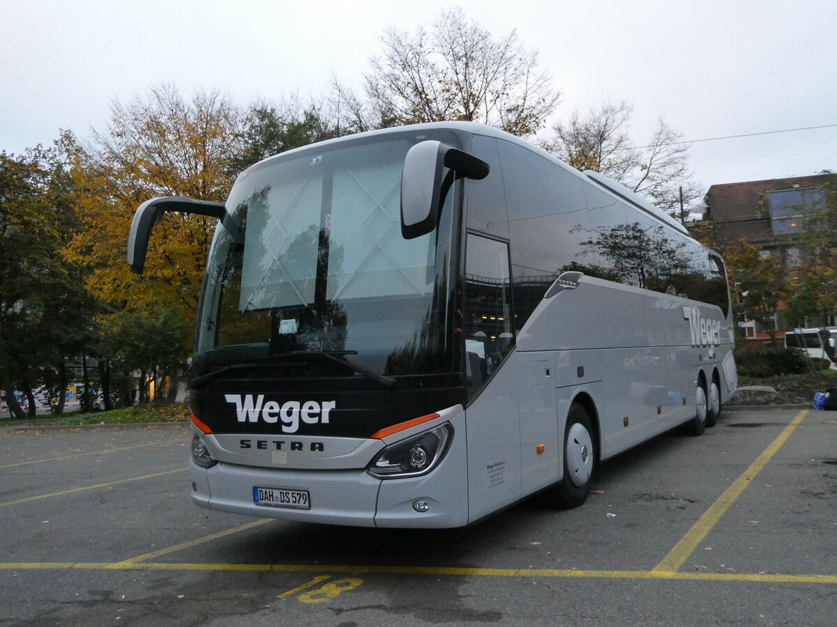 (242'672) - Aus Deutschland: Weger, Dachau - DAH-DS 579 - Setra am 13. November 2022 in Z�rich, Sihlquai
