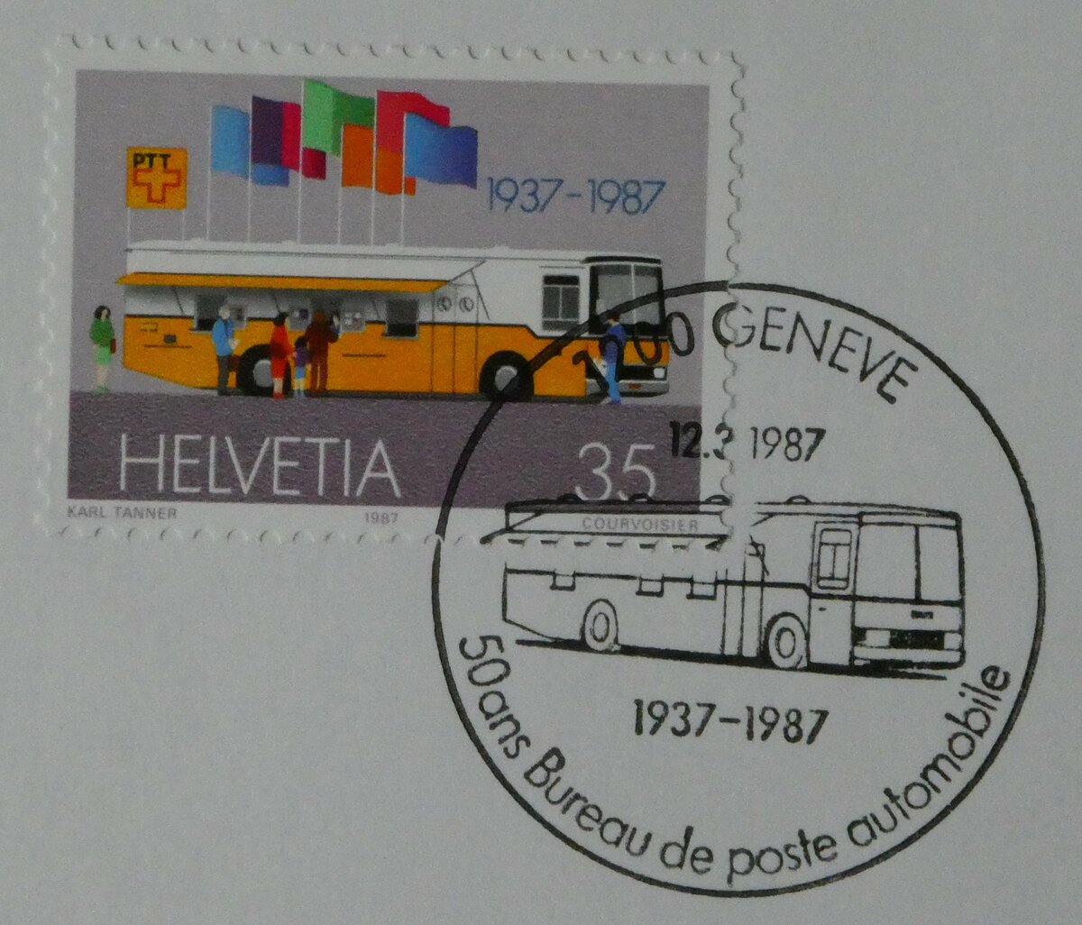 (242'683) - Briefmarke vom 12. M�rz 1987 am 14. November 2022 in Thun
