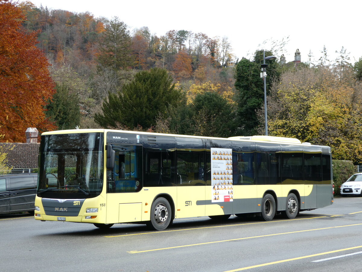 (243'067) - STI Thun - Nr. 158/BE 752'158 - MAN am 22. November 2022 bei der Schiffl�ndte Thun