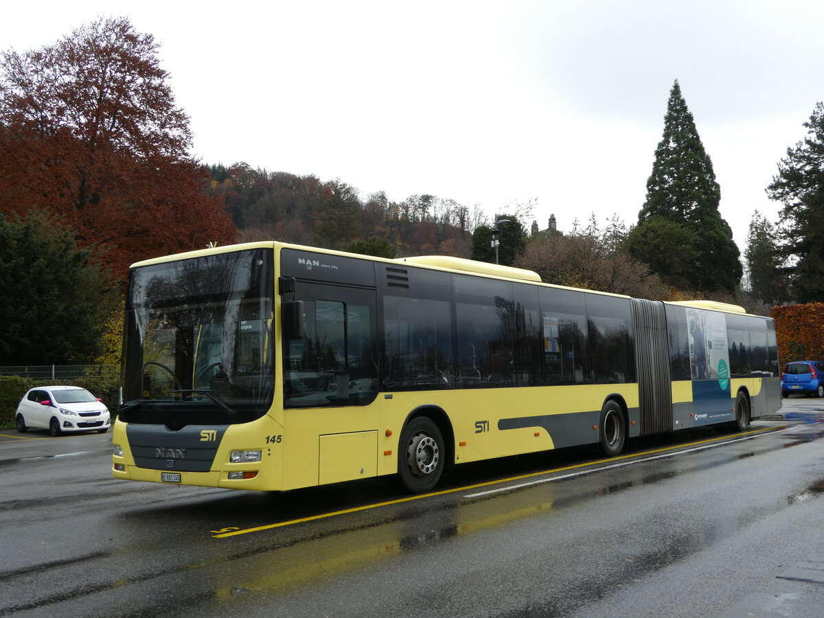 (243'228) - STI Thun - Nr. 145/BE 801'145 - MAN am 29. November 2022 bei der Schiffl�ndte Thun
