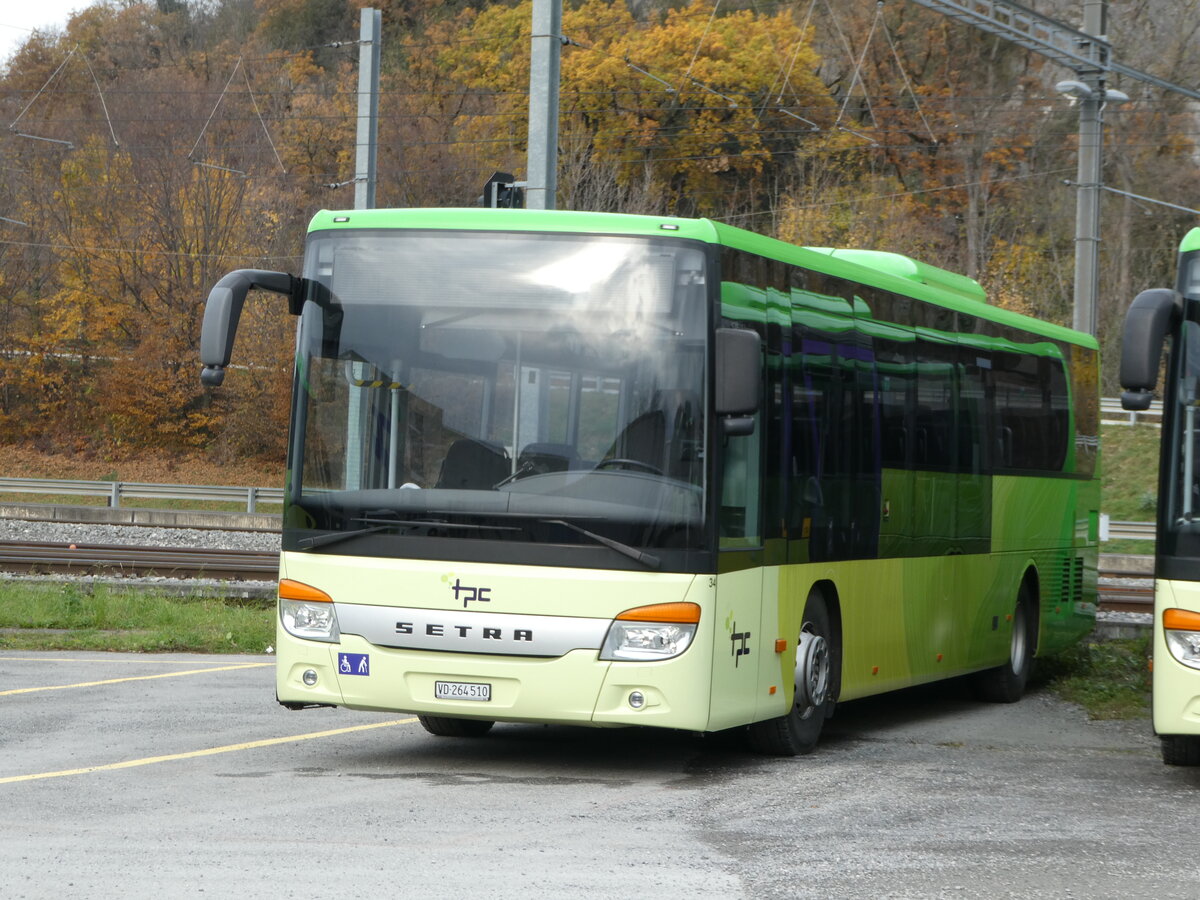(243'417) - TPC Aigle - Nr. 34/VD 264'510 - Setra (ex Vol�nbusz, H-Budapest) am 3. Dezember 2022 in Aigel, D�p�t