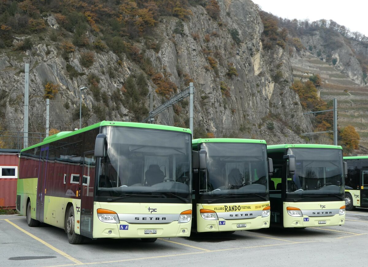 (243'419) - TPC Aigle - Nr. 28/VD 594'326 - Setra (ex Vol�nbusz, H-Budapest) am 3. Dezember 2022 in Aigle, D�p�t