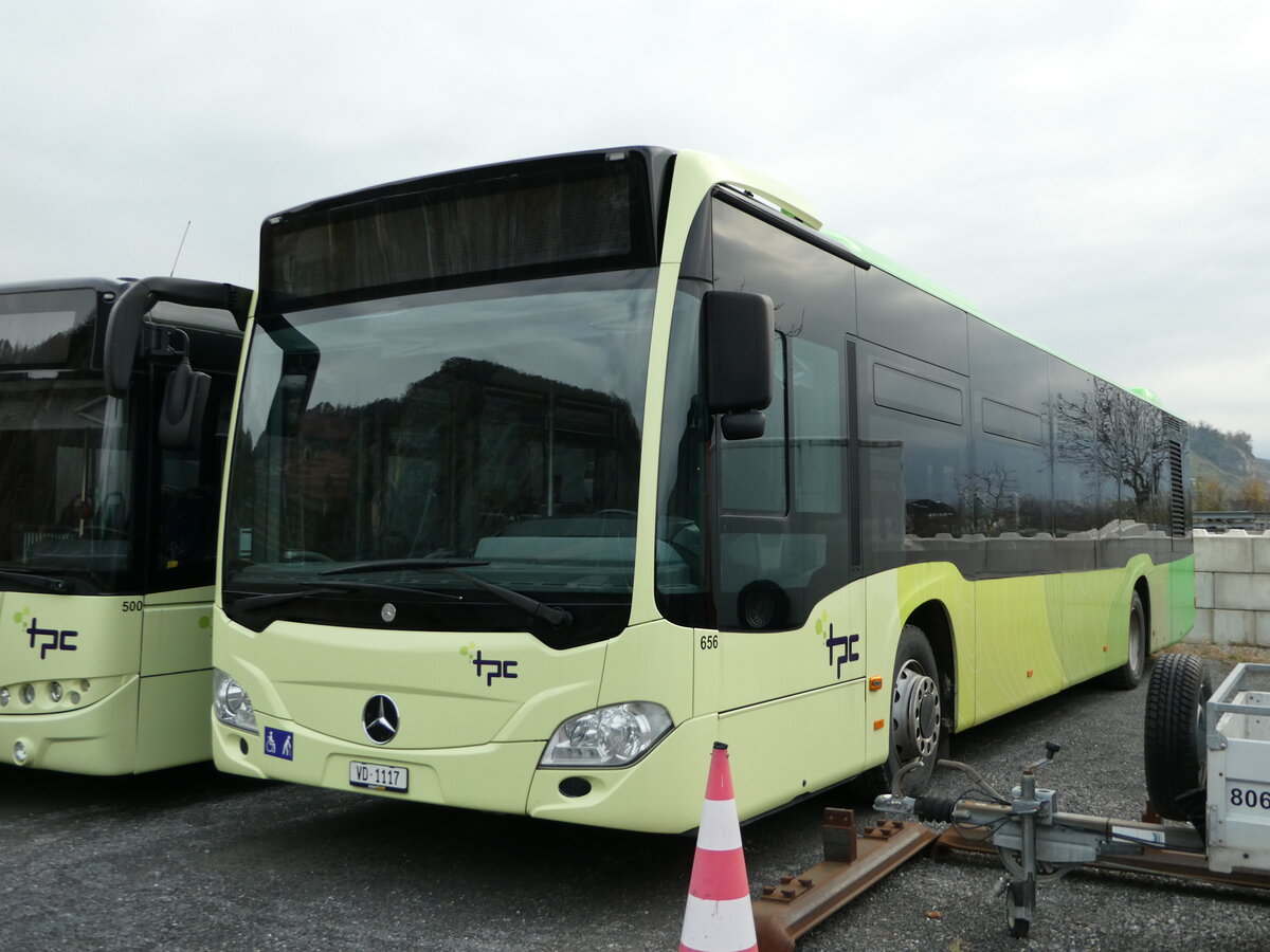 (243'420) - TPC Aigle - Nr. 656/VD 1117 - Mercedes (ex Borini, F-Combloux) am 3. Dezember 2022 in Aigle, D�p�t