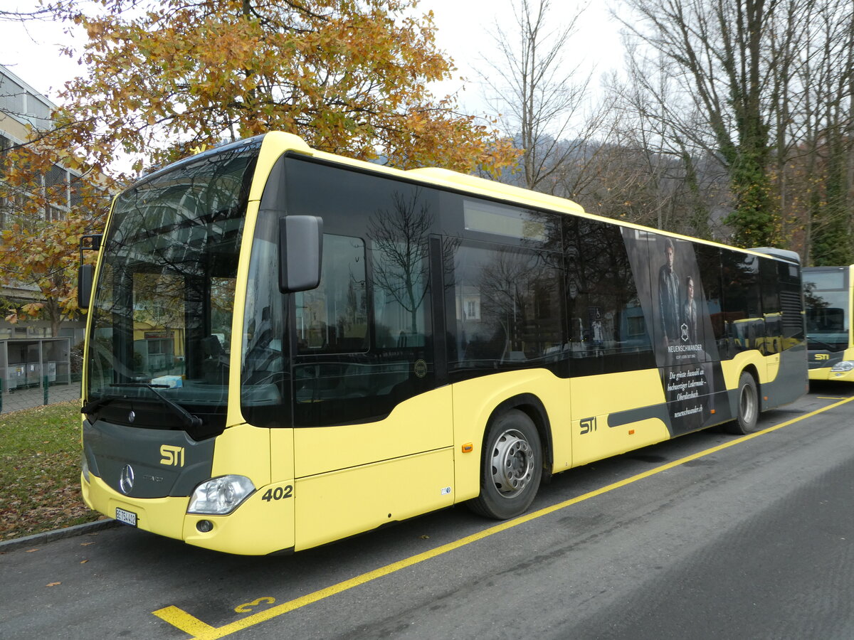 (243'488) - STI Thun - Nr. 402/BE 754'402 - Mercedes am 7. Dezember 2022 bei der Schiffl�ndte Thun