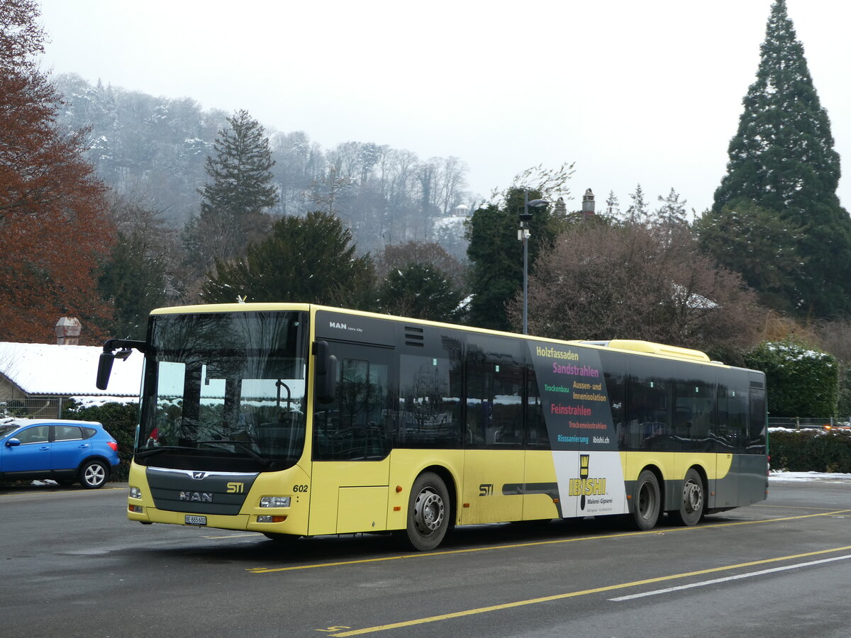 (243'871) - STI Thun - Nr. 602/BE 865'602 - MAN am 14. Dezember 2022 bei der Schiffl�ndte Thun