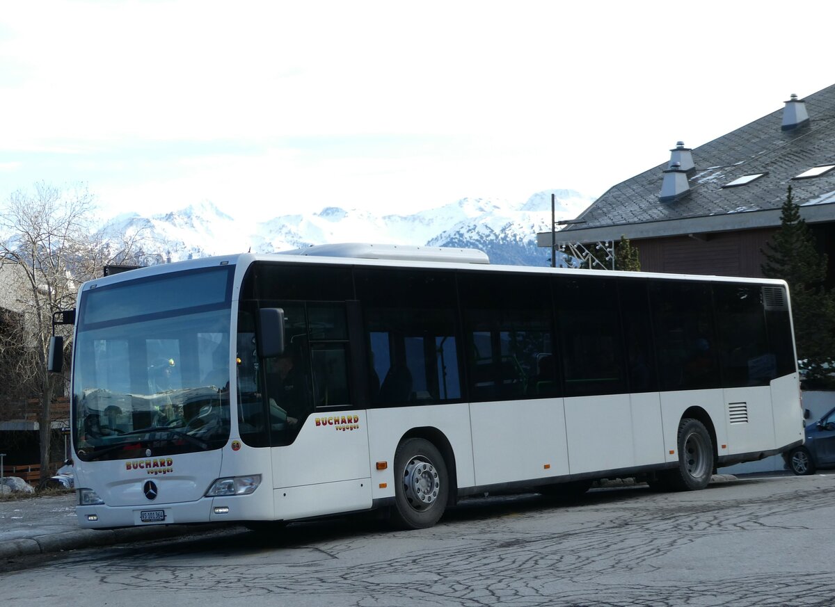 (244'269) - Buchard, Leytron - Nr. 64/VS 101'364 - Mercedes (ex TPL Lugano Nr. 309) am 28. Dezember 2022 in Anz�re, T�l�cabine