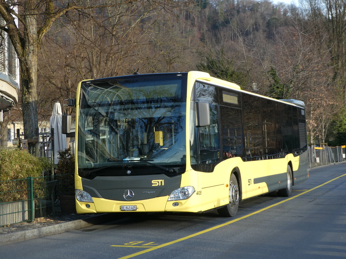 (244'372) - STI Thun - Nr. 405/BE 843'405 - Mercedes am 1. Januar 2023 bei der Schiffl�ndte Thun