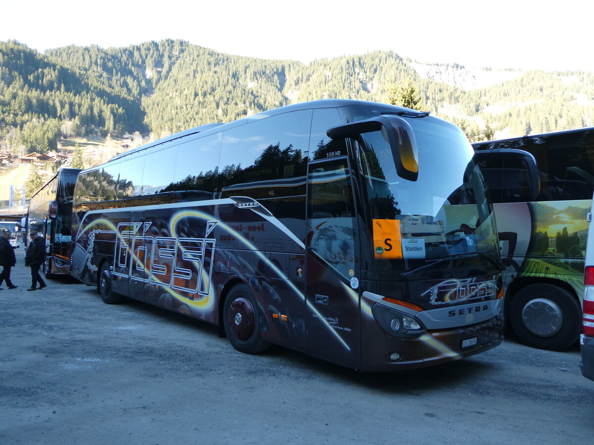 (244'737) - G�ssi, Horw - LU 15'674 - Setra am 7. Januar 2023 in Adelboden, ASB
