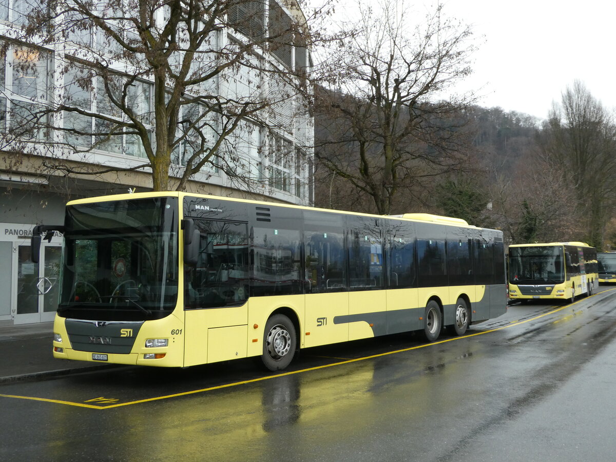 (244'871) - STI Thun - Nr. 601/BE 865'601 - MAN am 8. Januar 2023 bei der Schiffl�ndte Thun