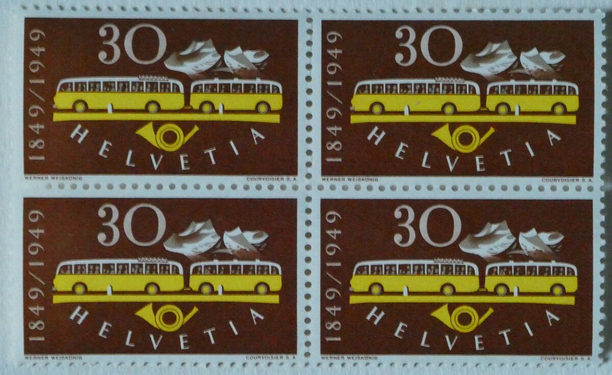 (244'880) - Briefmarken f�r 100 Jahre Eidgen�ssische Post am 9. Januar 2023 in Thun