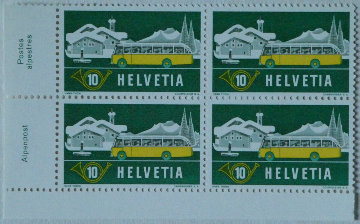 (244'881) - Briefmarken von 1953 f�r die Alpenpost am 9. Januar 2023 in Thun