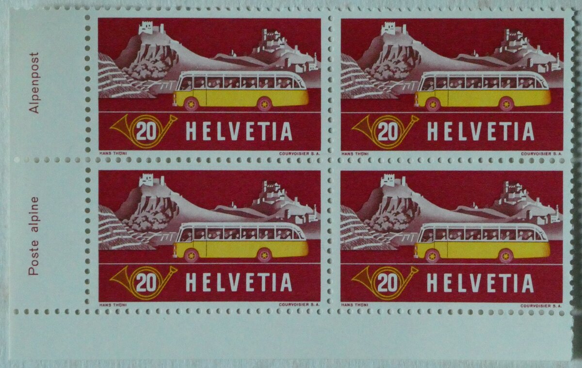 (244'882) - Briefmarken von 1953 f�r die Alpenpost am 9. Januar 2023 in Thun