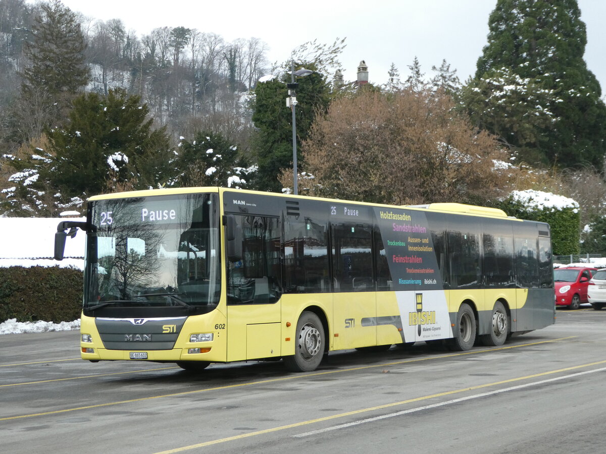 (245'266) - STI Thun - Nr. 602/BE 865'602 - MAN am 23. Januar 2023 bei der Schiffl�ndte Thun