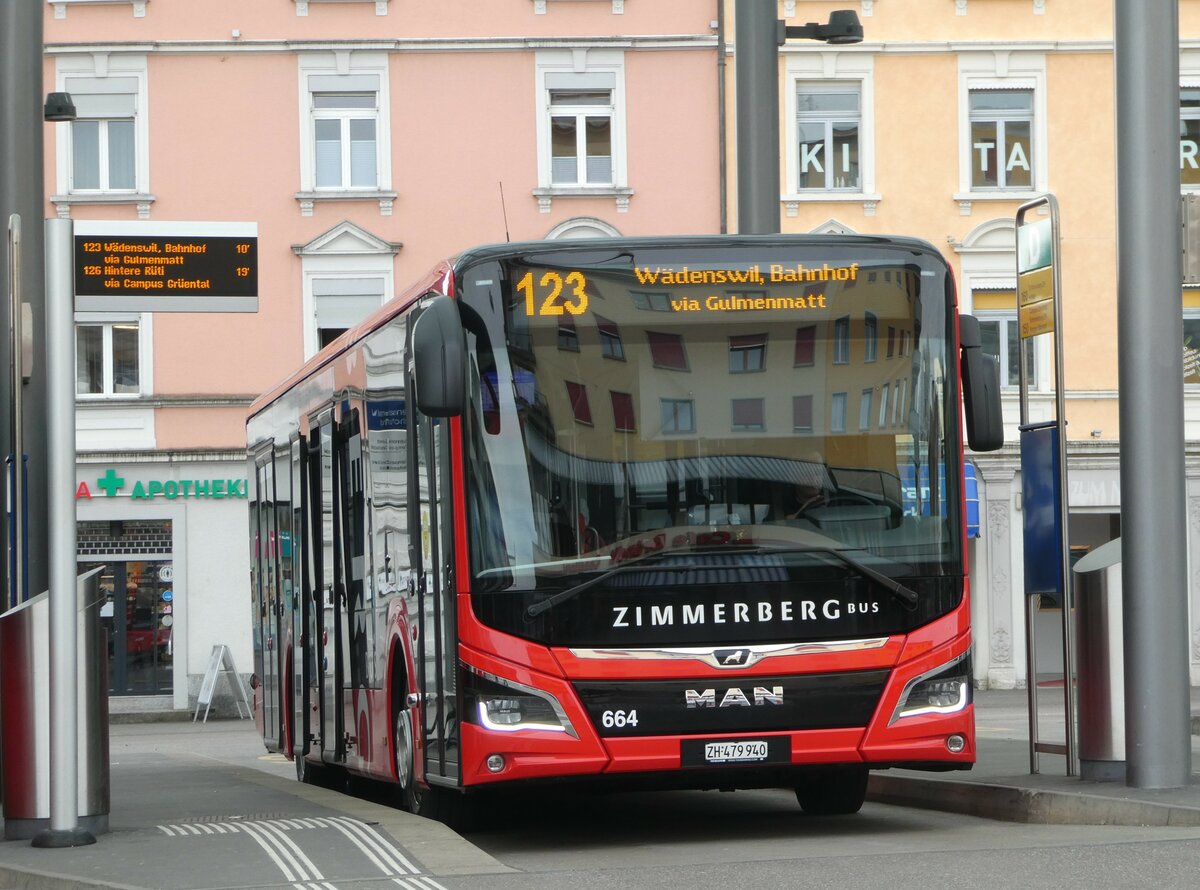 (245'749) - AHW Horgen - Nr. 664/ZH 479'940 - MAN am 3. Februar 2023 beim Bahnhof W�denswil