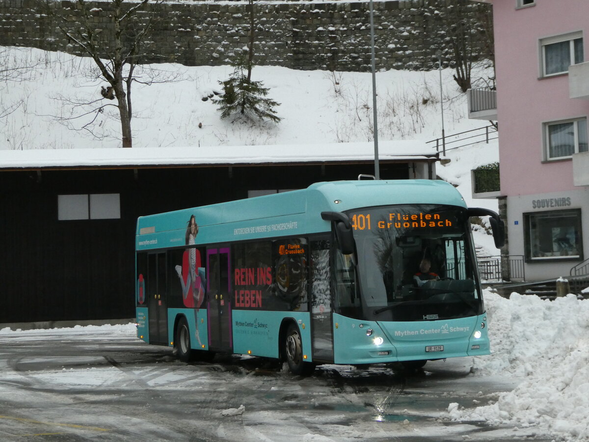 (245'783) - AAGU Altdorf - Nr. 9/UR 9139 - Hess am 4. Februar 2023 beim Bahnhof G�schenen