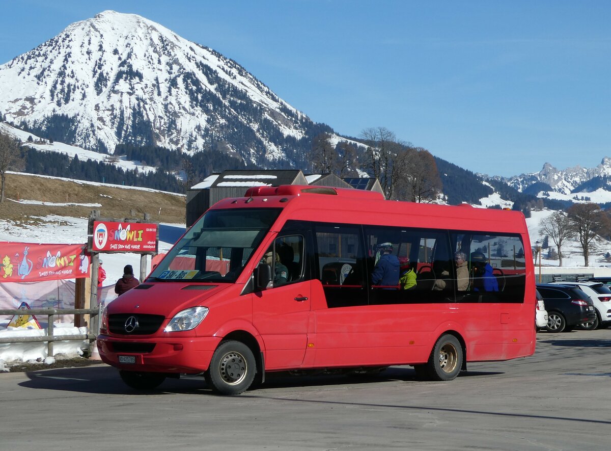 (246'038) - Leysin-Excursions, Leysin - VD 625'785 - Mercedes (ex VZO Gr�ningen Nr. 251) am 11. Februar 2023 in Leysin, Centre sportif