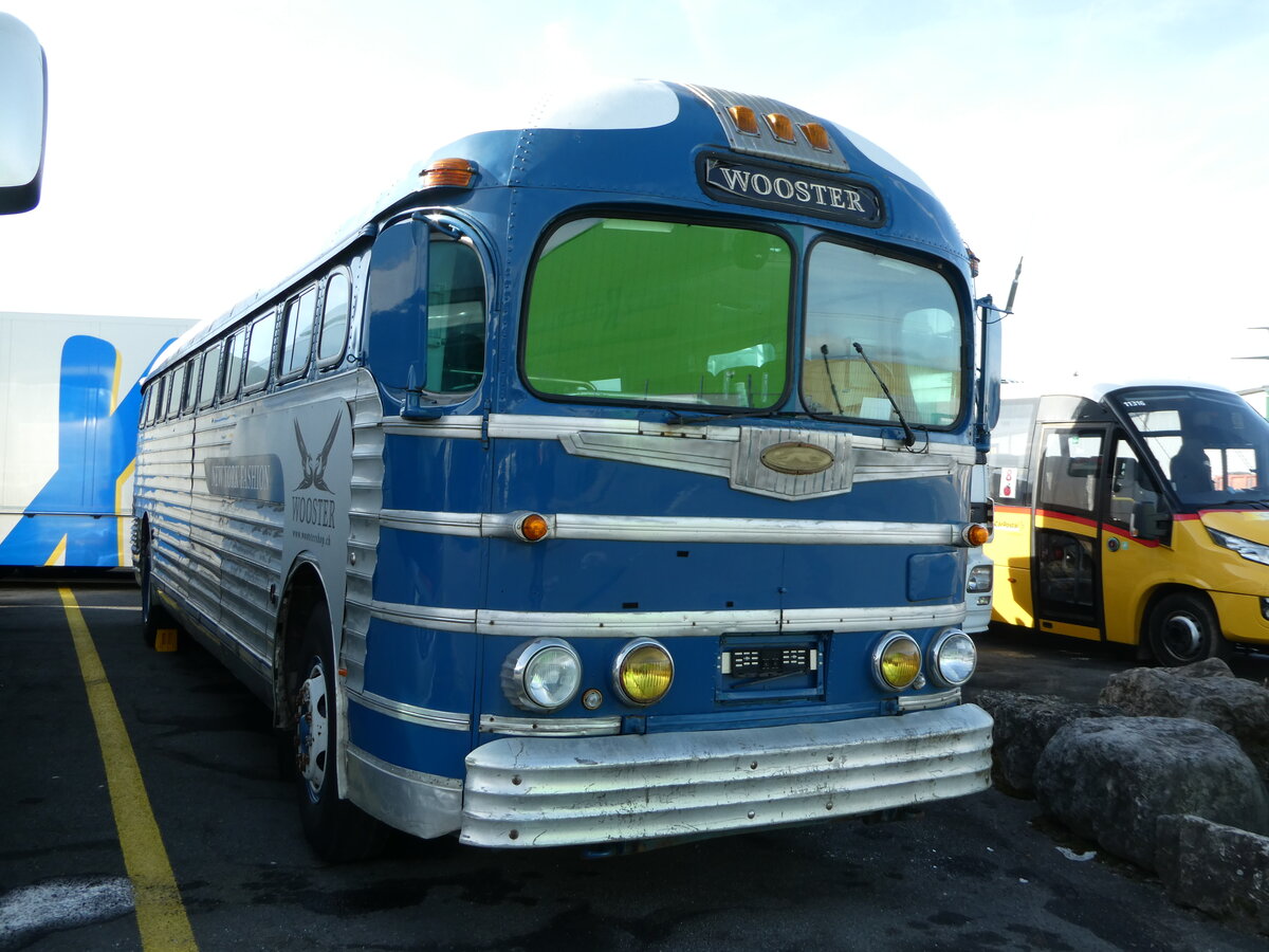 (246'297) - Wooster, Z�rich - GMC (ex ex Northland Greyhound Lines, USA-Minneapolis Nr. N796) am 18. Februar 2023 in Kerzers, Interbus