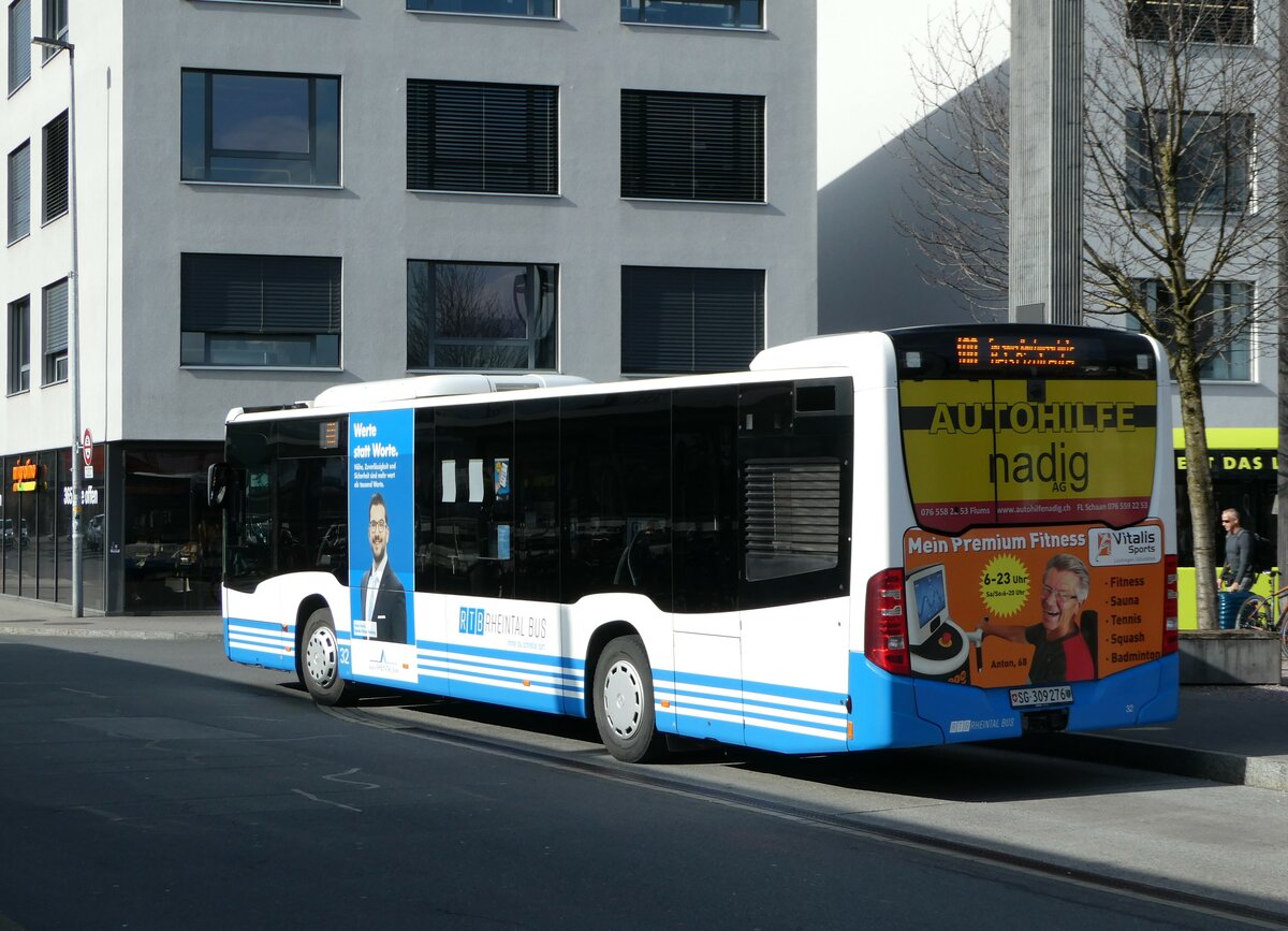 (246'511) - RTB Altst�tten - Nr. 32/SG 309'276 - Mercedes am 24. Februar 2023 beim Bahnhof Sargans
