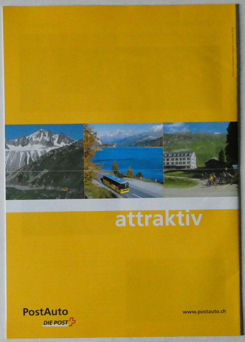(246'633) - PostAuto-Schweizer Alpen 2003 am 26. Februar 2023 in Thun (R�ckseite)
