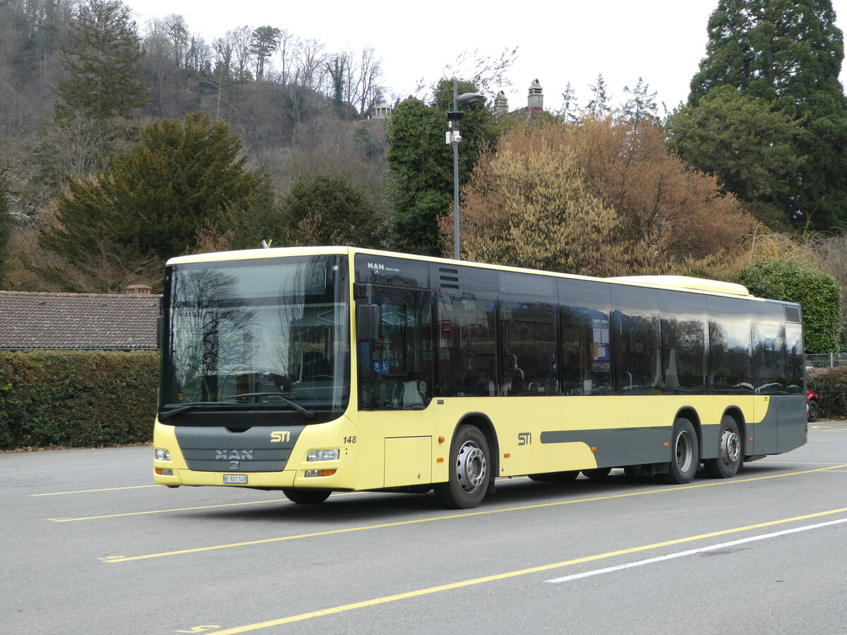(246'720) - STI Thun - Nr. 148/BE 801'148 - MAN am 27. Februar 2023 bei der Schiffl�ndte Thun